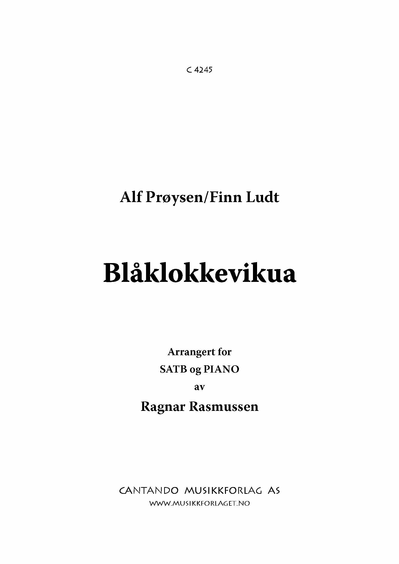 Blåklokkevikua (Arr: Ragnar Rasmussen)