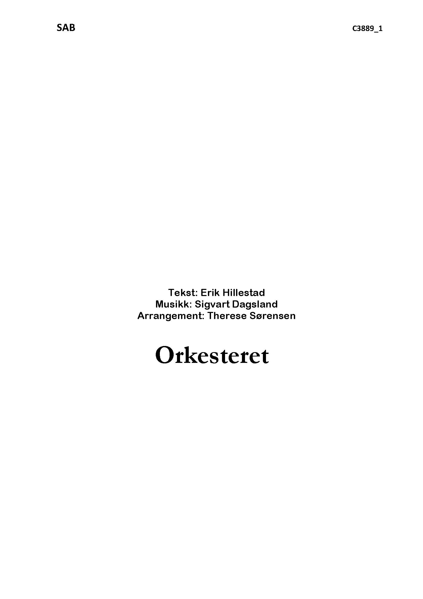 Orkesteret - SAB