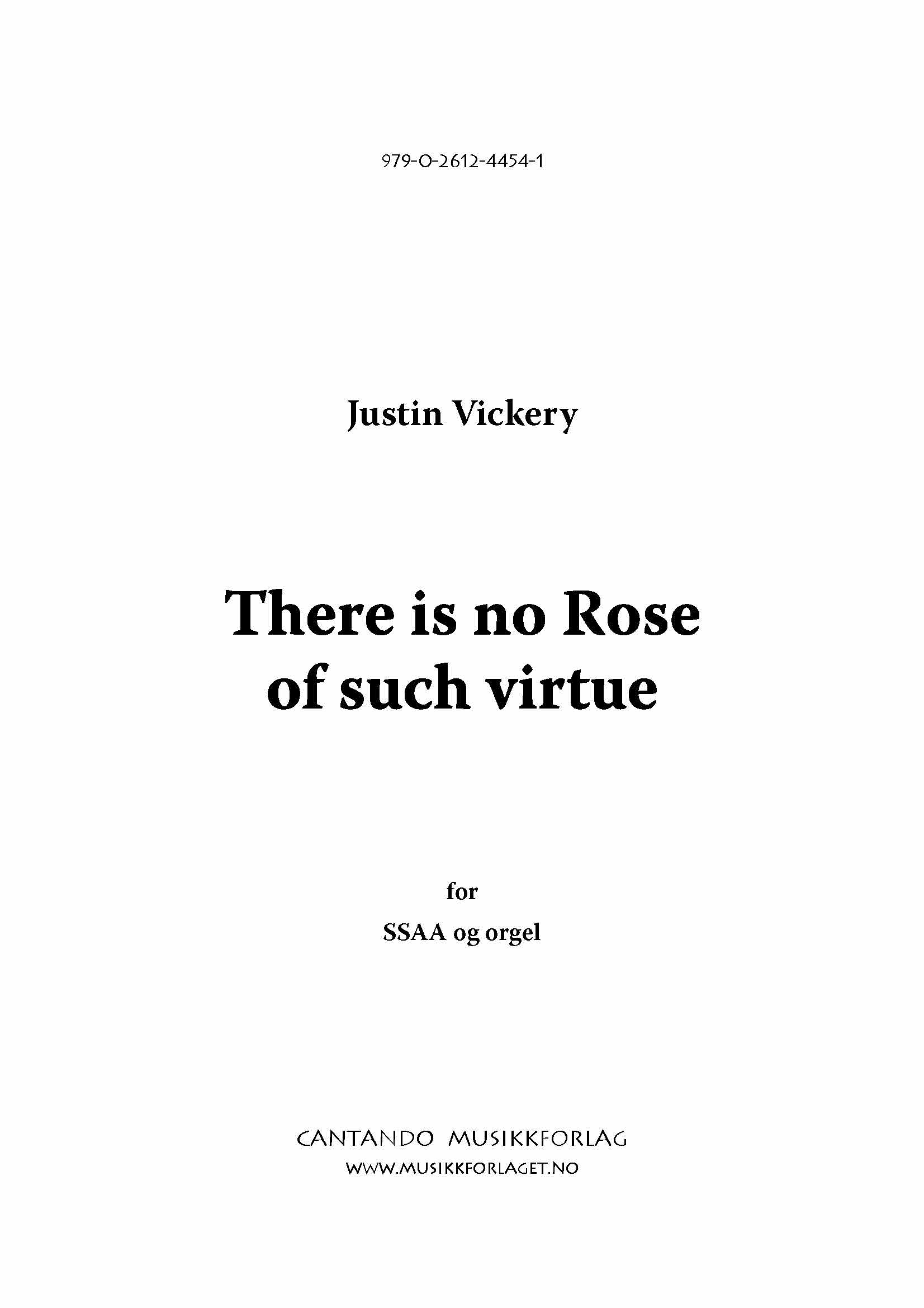 There is no Rose of such virtue (SSA/orgel)