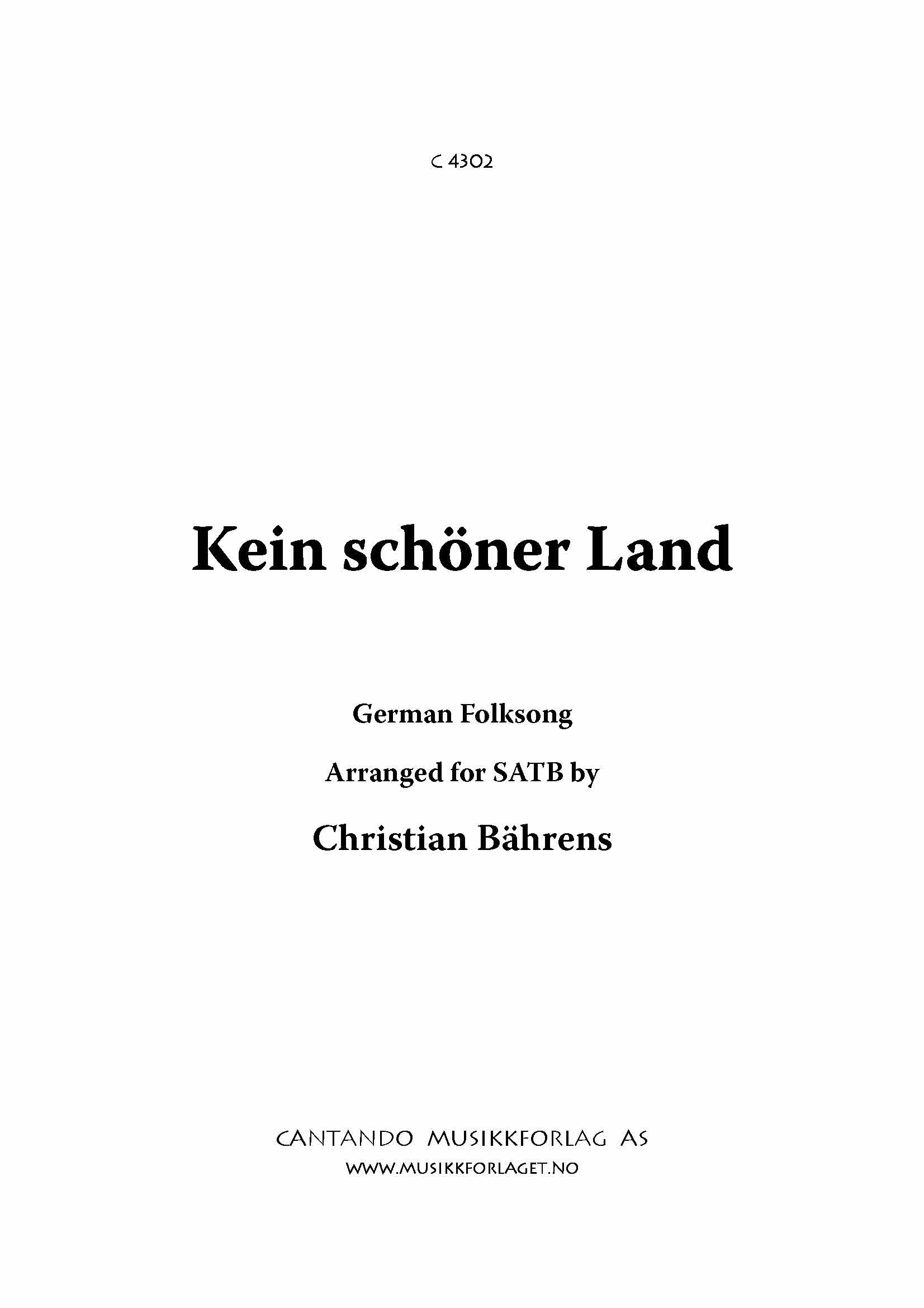 Kein schöner Land - German Folksong