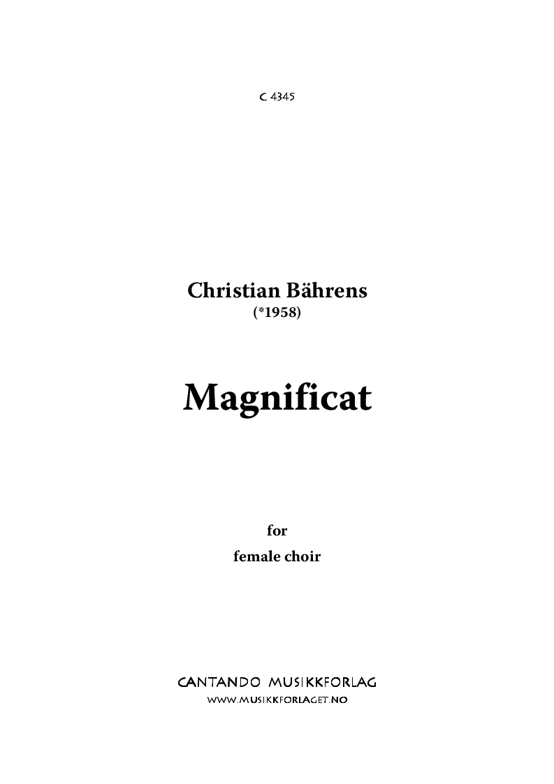Magnificat -for female choir
